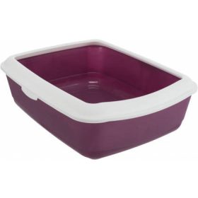   Alomtálca peremes bordó/fehér 37x15x47cm - Trixie Litter Tray