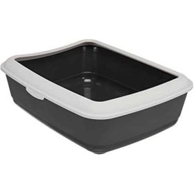   Alomtálca peremes sötét szürke/fehér 37x15x47cm - Trixie Litter Tray