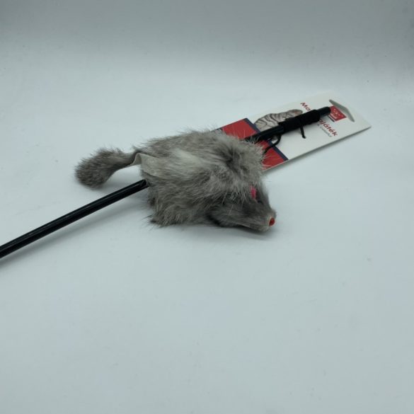 Játékpálca egérrel, macskáknak, pálca 45cm, egér kb 14 cm