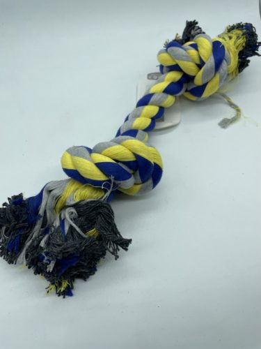 Dupla csomós rágókötél, 30cm, kék