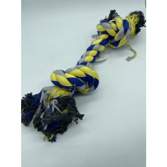 Dupla csomós rágókötél, 30cm, kék