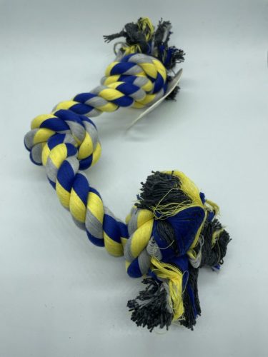 Tripla csomós rágókötél, 45cm, kék