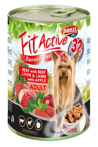 Panzi FitActive DOG 415g konzerv marha-máj-bárány