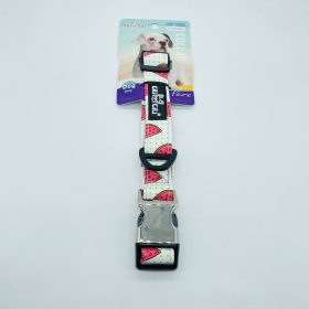   Nyakörv textil - fém/műanyag csattal - L - 2,5cm x 46-55cm - DINNYÉS minta