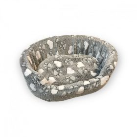 Kisállat fekhely plüss tappancsos kb 50cmx60cm SZÜRKE