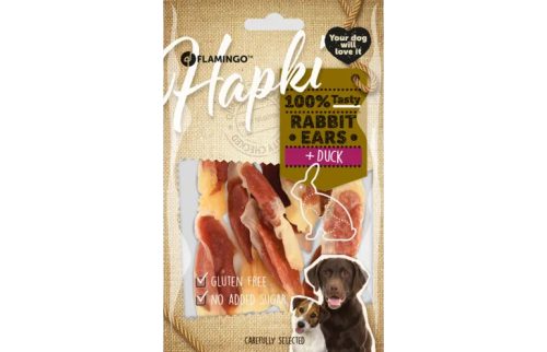 Flamingo Hapki Szárított Nyúlfül + Kacsa 85g
