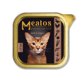   Meatos Alutálcás macskaeledel 100g Kacsával és Zöldségekkel
