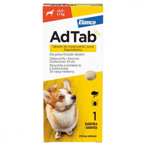 ADTAB rágótabletta kutyáknak 1db (5,5-11kg) 225mg
