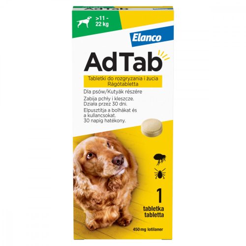 ADTAB rágótabletta kutyáknak 1db (11-22kg) 450mg