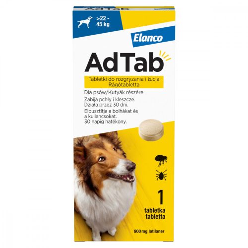 ADTAB rágótabletta kutyáknak 1db (22-45kg) 900mg