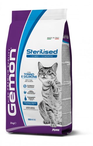Gemon Cat száraz 2kg Steril Tonhal+Lazac