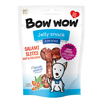 BOW Szalámi szeletek marha-kollagén 80g  BW437R