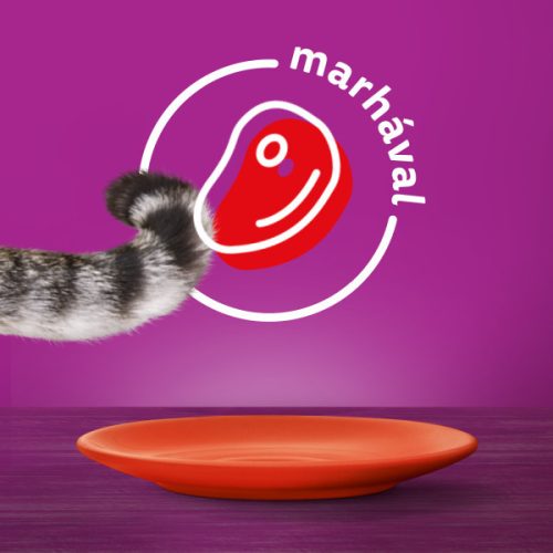 Whiskas 28x85g alutasakos macskaeledel marhahússal mártásban