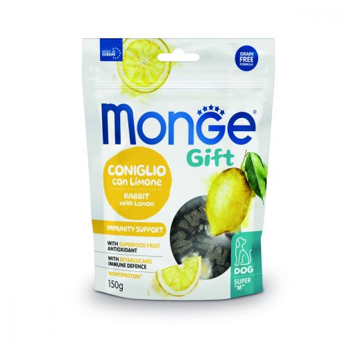 Monge Gift Immunrendszer erősítő - Nyúl és citrom 150g jutalomfalat kutyáknak