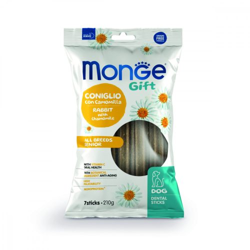 Monge Gift All Breeds SENIOR - Nyúl és kamilla 210g jutalomfalat kutyáknak