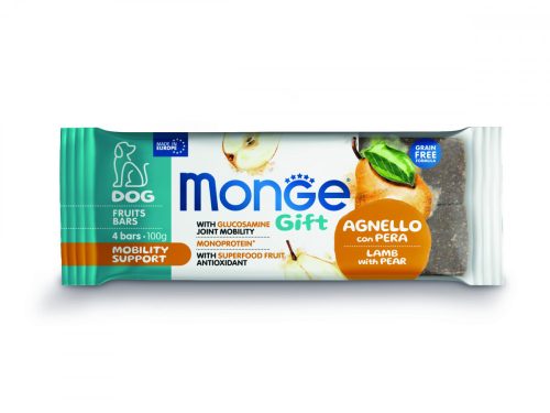 Monge Gift Mozgástámogató - Bárány és körte 100g jutalomfalat kutyáknak