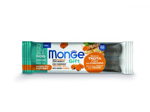 Monge Gift Mozgástámogató - Pisztráng és kurkuma 40g jutalomfalat kutyáknak