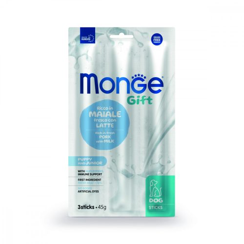 Monge Gift Puppy&Junior - Sertéshús tejjel 45g jutalomfalat kutyáknak