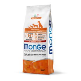   Monge Dog Speciality Line 15kg Puppy & Junior Kacsa + Rizs + Burgonya 31,5/18,5 (monoprotein)