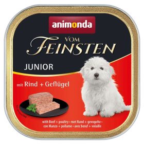   Animonda Vom Feinsten Junior Marha és Baromfi Alutálcás Kutyaeledel 150g