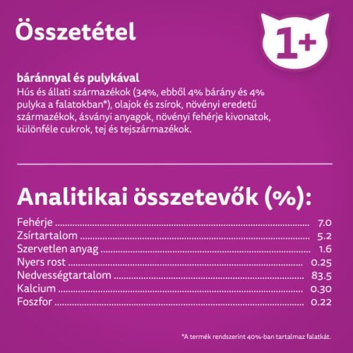 Whiskas 28x85g Tasty Mix Bárány és Pulyka alutasakos macskaeledel csirkehússal mártásban
