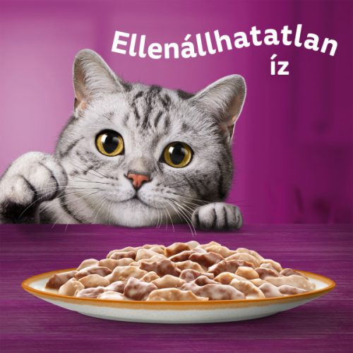 Whiskas 28x85g Tasty Mix Bárány és Pulyka alutasakos macskaeledel csirkehússal mártásban