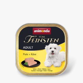   Animonda Vom Feinsten Adult Pulyka és Sajt Alutálcás Kutyaeledel 150g