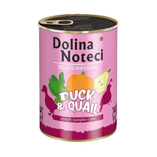 Dolina Noteci SuperFood 400g Kacsa és Fürj Kutyakonzerv