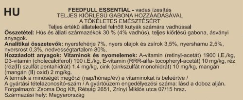 FEEDFULL Dog 1240g kutyakonzerv Vaddal