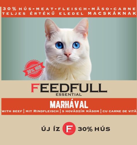 FEEDFULL Cat 415g macskakonzerv Marhával