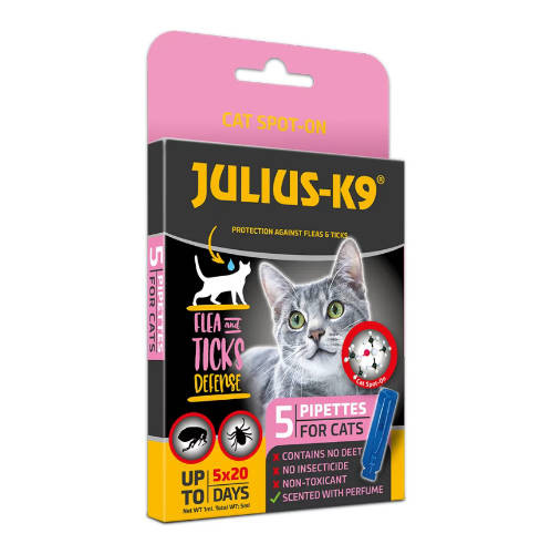 Julius-K9 Cat Spot On - Bolha-, kullancs riasztó spot-on macskák részére 5x1ml (szavi: 2025.08.21.)