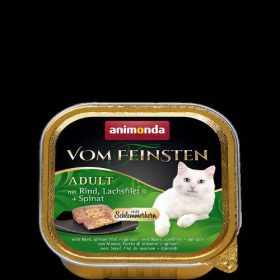   Animonda Vom Feinsten Gourmet (csirke,lazacfilé,spenót) alutálkás -Felnőtt macskák részére (100g)