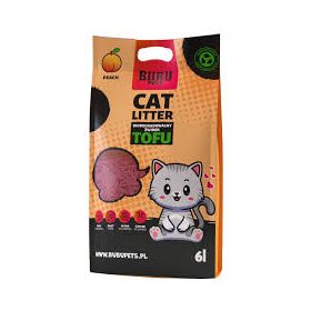   BUBU Pets Tofu Biológiailag lebomló macskaalom 2,5kg/6L Barack