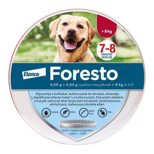Foresto kullancs- és bolhanyakörv 70cm 8 kg-tól (> 8kg)