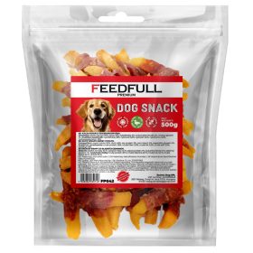   Feedfull Premium Kacsatekercs Édesburgonyával kutya jutalomfalat 500g (FP042)