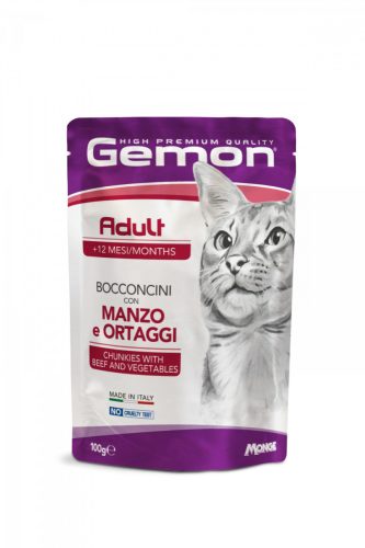 Gemon Cat 100g Alutasak Marha+Zöldség