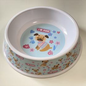 Etetőtál - kék kutyás mintával, műanyag, 30,5cm 2200ml