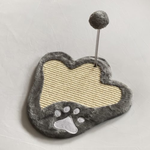 Macskajáték kaparófa talppal, különböző színekben, 20cm rugós pomponnal 