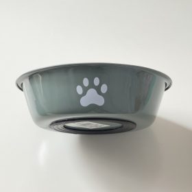   Itatótál / Etetőtál csúszásgátlóval -  fém, SZÜRKE 18cm/700ml