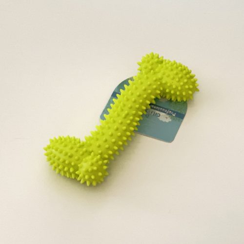 Gumicsont 16cm - tömör - kutyajáték - ZÖLD