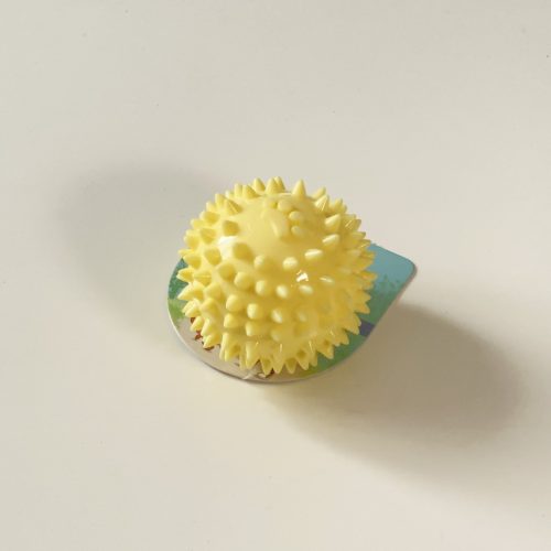 Tüskés gumilabda 5cm - sárga