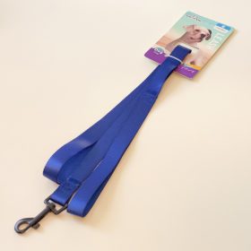   Textil póráz fekete, fém karabinerrel - M - 2cm x 120cm - SÖTÉTKÉK