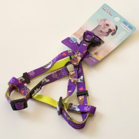   Hám textil - különböző mintákkal - S - 1,5cm x 30-45cm - lila