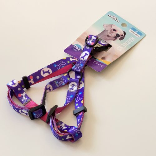 Hám textil - különböző mintákkal - S - 1,5cm x 30-45cm - lila