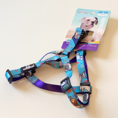 Hám textil - különböző mintákkal - S - 1,5cm x 30-45cm - kék