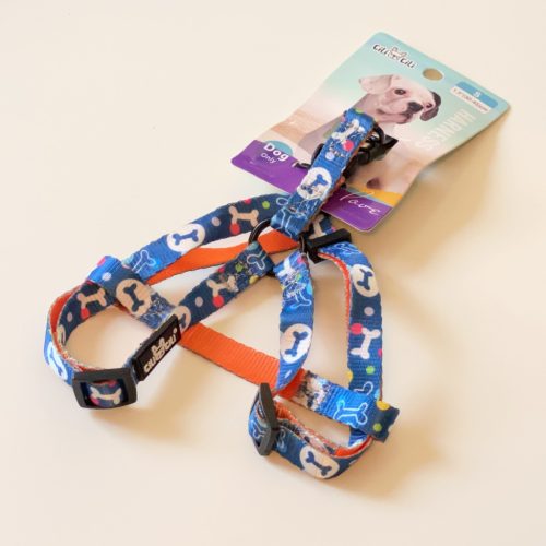 Hám textil - különböző mintákkal - S - 1,5cm x 30-45cm - kék