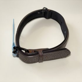   Műbőr nyakörv - belül párnázott - 2,5cm x 46-56cm - sötétbarna