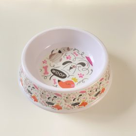 Etetőtál - fehér kutya mintával, műanyag, 26cm 1400ml