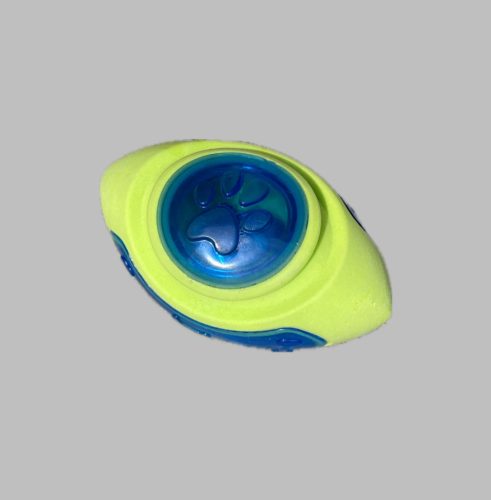 Rögbi labda 15cm, világítós, sípolós - zöld