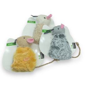   Plüss egér macskamentával töltve - 10 cm - különböző színekben